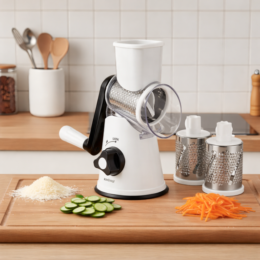 قطاعة ماندولين اليدوية + 3 شفرات قابلة للتبديل