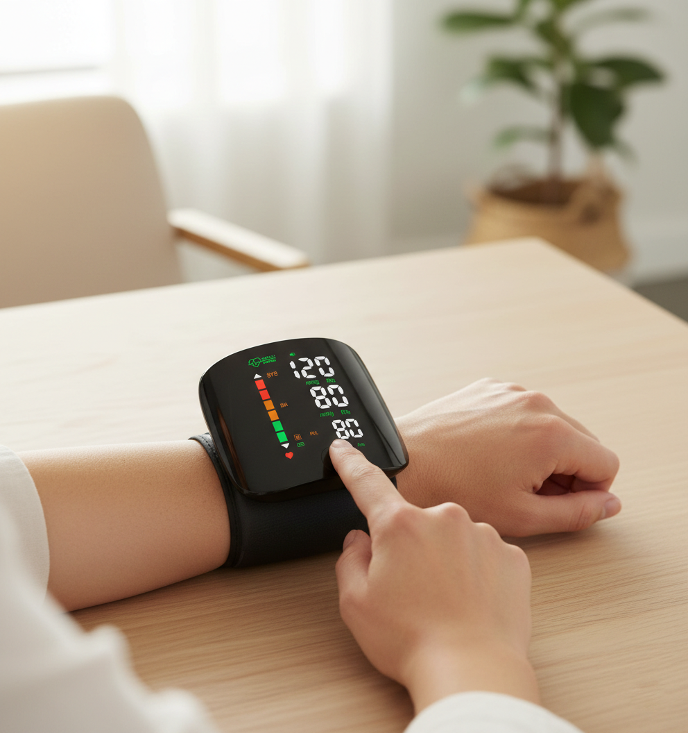 جهاز قياس ضغط الدم ونبض القلب