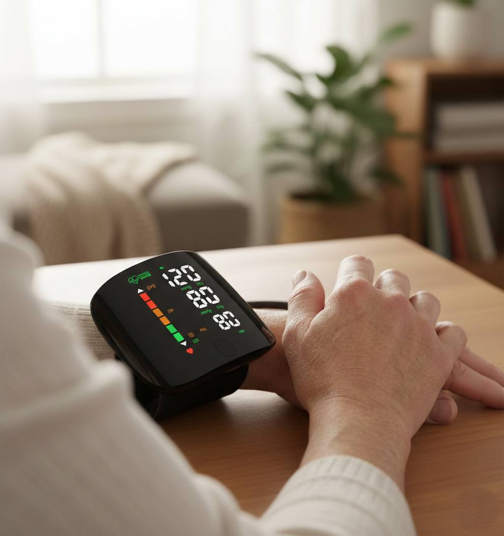 جهاز قياس ضغط الدم ونبض القلب